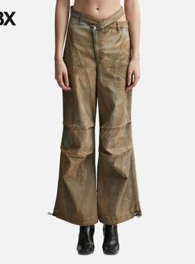 ANDREADAMO WASHED DENIM CARGO PANTS 牛仔裤女HBX