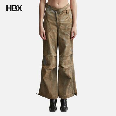 ANDREADAMO WASHED DENIM CARGO PANTS 牛仔裤女HBX