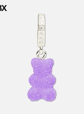 Crystal Haze Fizzy Nostalgia Bear Pave Connector 项链女HBX