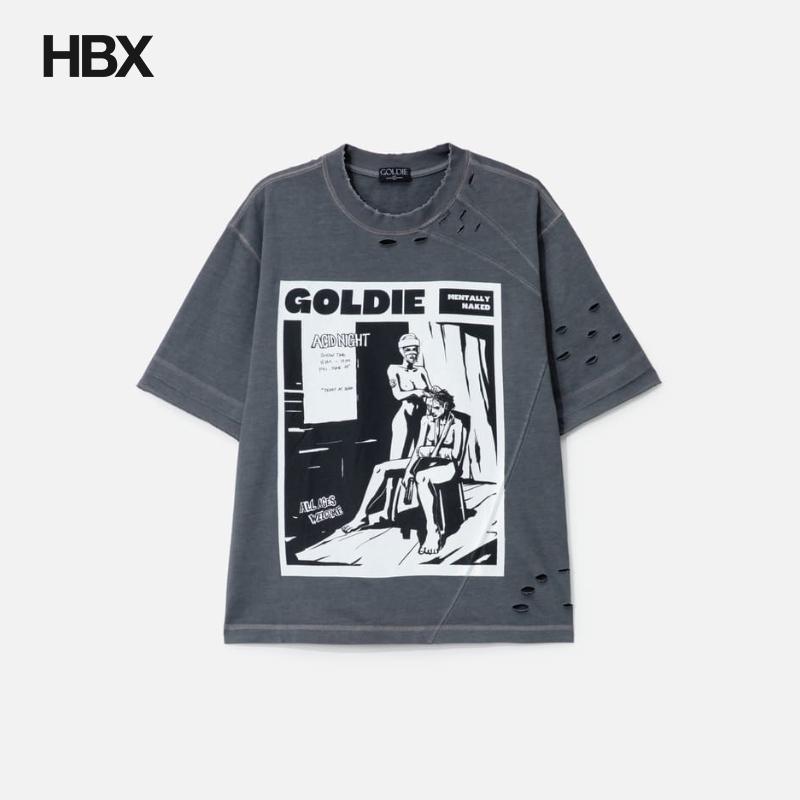 GOLDIE Acid Distressed Washed T-Shirt 短袖T恤 HBX