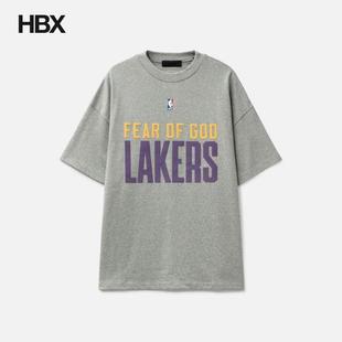Essentials Lakers 短袖 T恤男HBX Shirt God Fear 90s