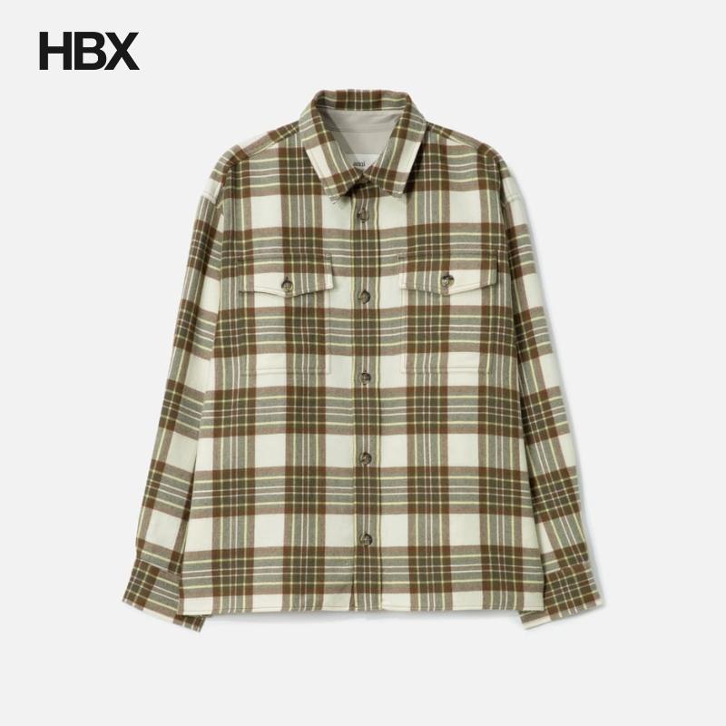 Ami Checked Wool Overshirt 衬衫男HBX