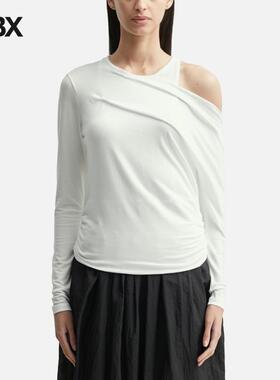 anggae Petal Off Shoulder T-shirt 长袖T恤女HBX