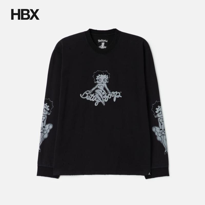 Mastermind World x X Betty Boop Damaged Boxy 长袖T恤男HBX