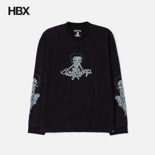 Betty 长袖 World T恤男HBX Boxy Damaged Mastermind Boop