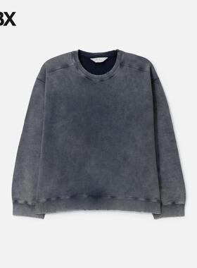 ANCELLM Embroidery Dyed Long sleeve T-shirt 无帽卫衣男HBX