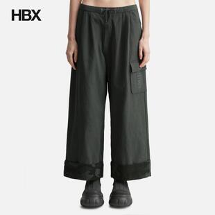 DEINET Roll Up Cargo Banding Pants Charcoal 长裤女HBX
