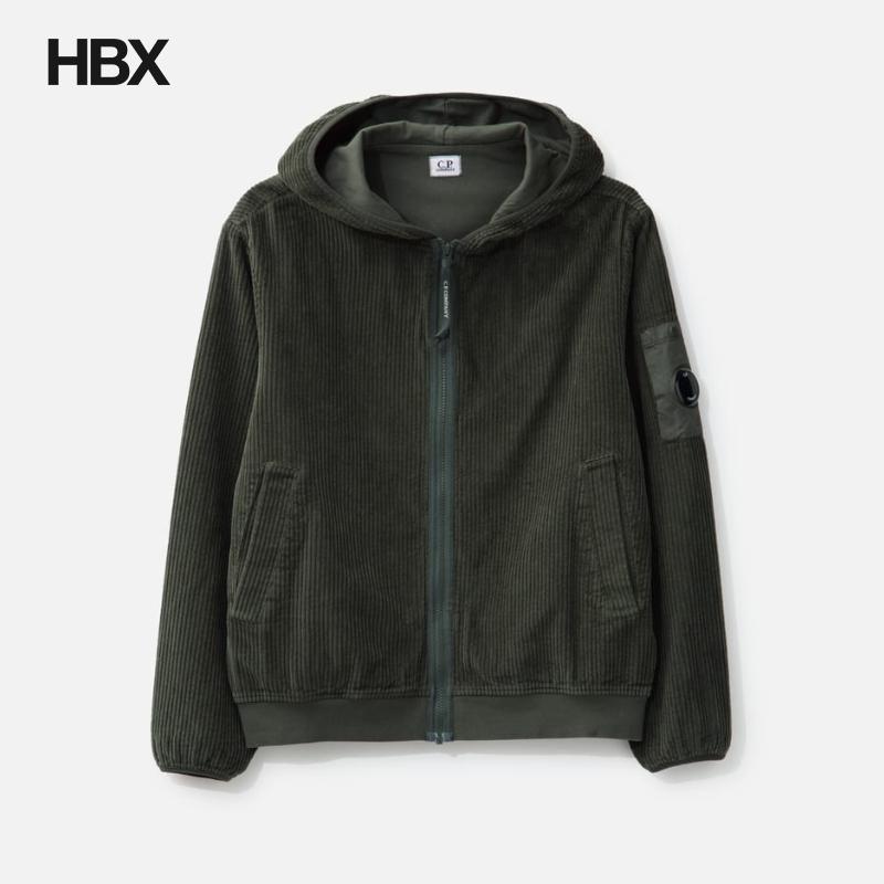 C.P. Company Corduroy 350 Full Zip Hooded 帽衫外套男HBX