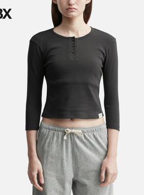 Glowny 3/4 Button Fly T-Shirt 长袖T恤女HBX