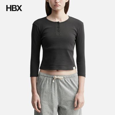 Glowny 3/4 Button Fly T-Shirt 长袖T恤女HBX