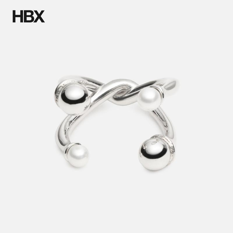 COLDFRAME Cold White And Silver Quadruple Open Ring 戒指 HBX