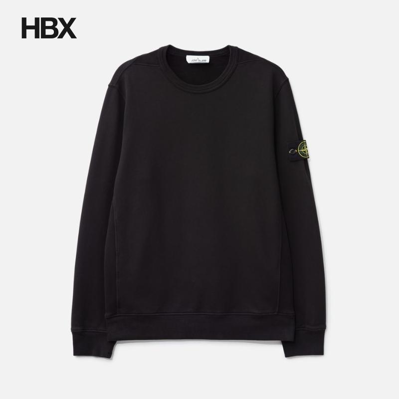 Stone Island/石头岛 Brushed Organic Cotton Fleece 无帽卫衣男