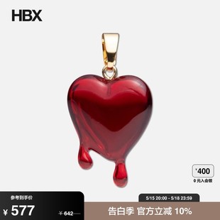 Heart Crystal Melting Pendant Haze 首饰女HBX