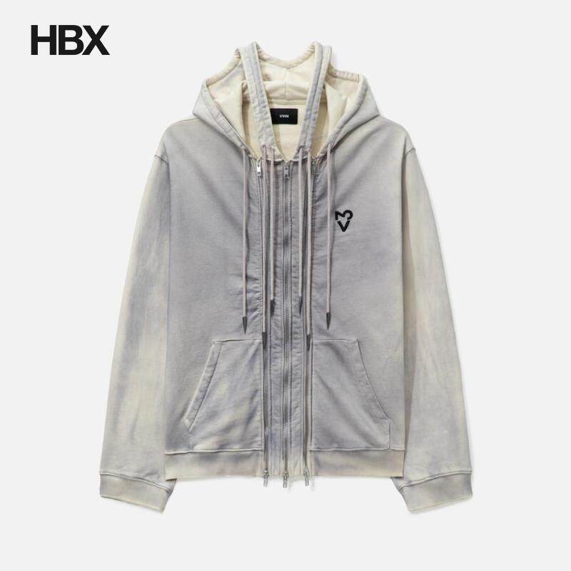 VAIN Three Zip Hoodie Dusty White 帽衫外套男HBX