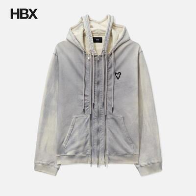 VAIN Three Zip Hoodie Dusty White 帽衫外套男HBX