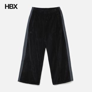 Pants Track Lines 男HBX POLYTERU 长裤 Velour