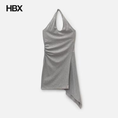 anggae Unbalanced Halter Minidress 连身裙女HBX