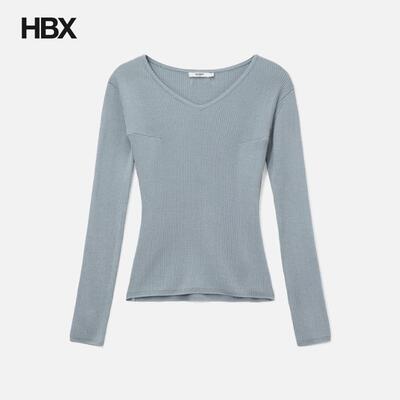Glowny G Classic Rib V-Neck Knit 针织衫女HBX