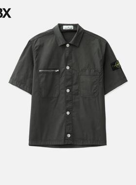 Stone Island/石头岛 Supima® Cotton Twill Stretch-TC衬衫男HBX