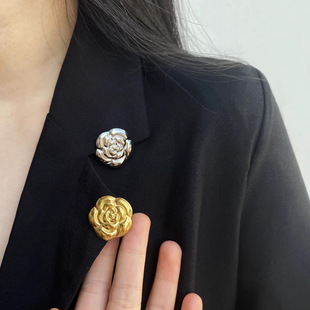 法国CapinKofin高级感金属花朵胸针复古个性百搭西装大衣别针