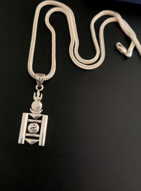 法国CapinKofin银色蒙古风项链男女款炫酷民族风复古百搭个性