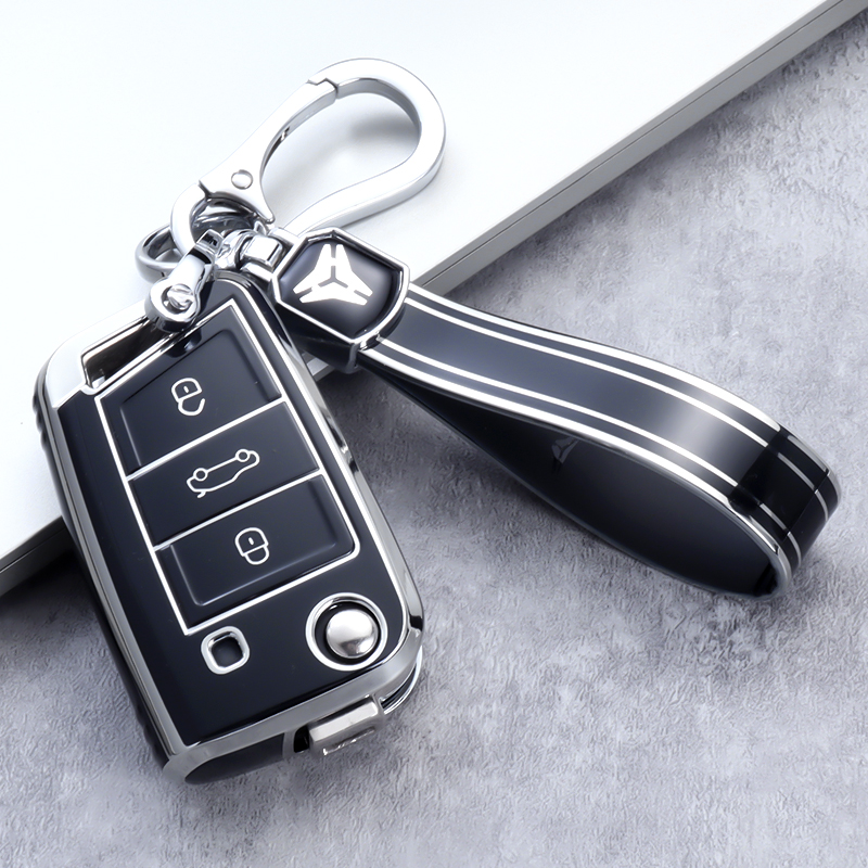 改装后配铁将军DS钥匙包扣PU软胶