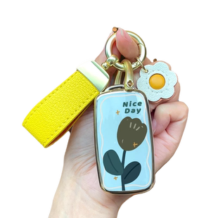 适用铃木雨燕奥拓改装后配钥匙套海拉款大众三键汽车壳包扣增配女