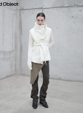 Found Object 立领中缝拼接系带棉服外套Center Collar Jacket