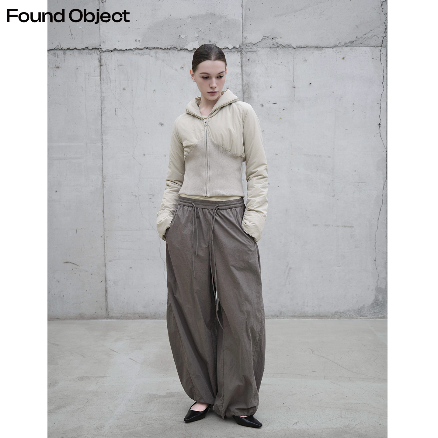 Found Object 巴恩风拼接短款夹克棉服外套Falten Quilted Jacket