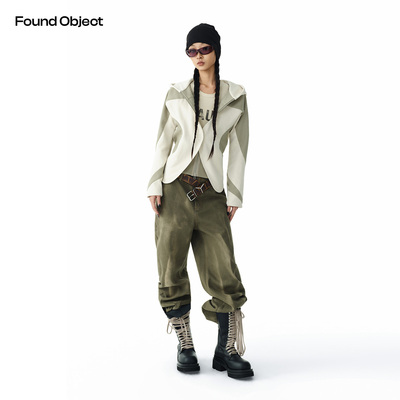 Found Object 设计感结构拼接连帽针织外套Struktur Panel Hoodie