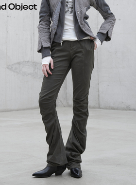 Found Object 细斜纹梭织堆叠曲线剪裁休闲长裤 Flügel Pants