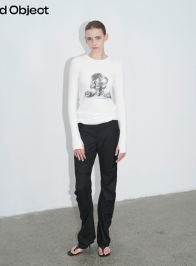 Found Object 设计感建筑纹理修身长袖T恤针织衫 Long Sleeve Top