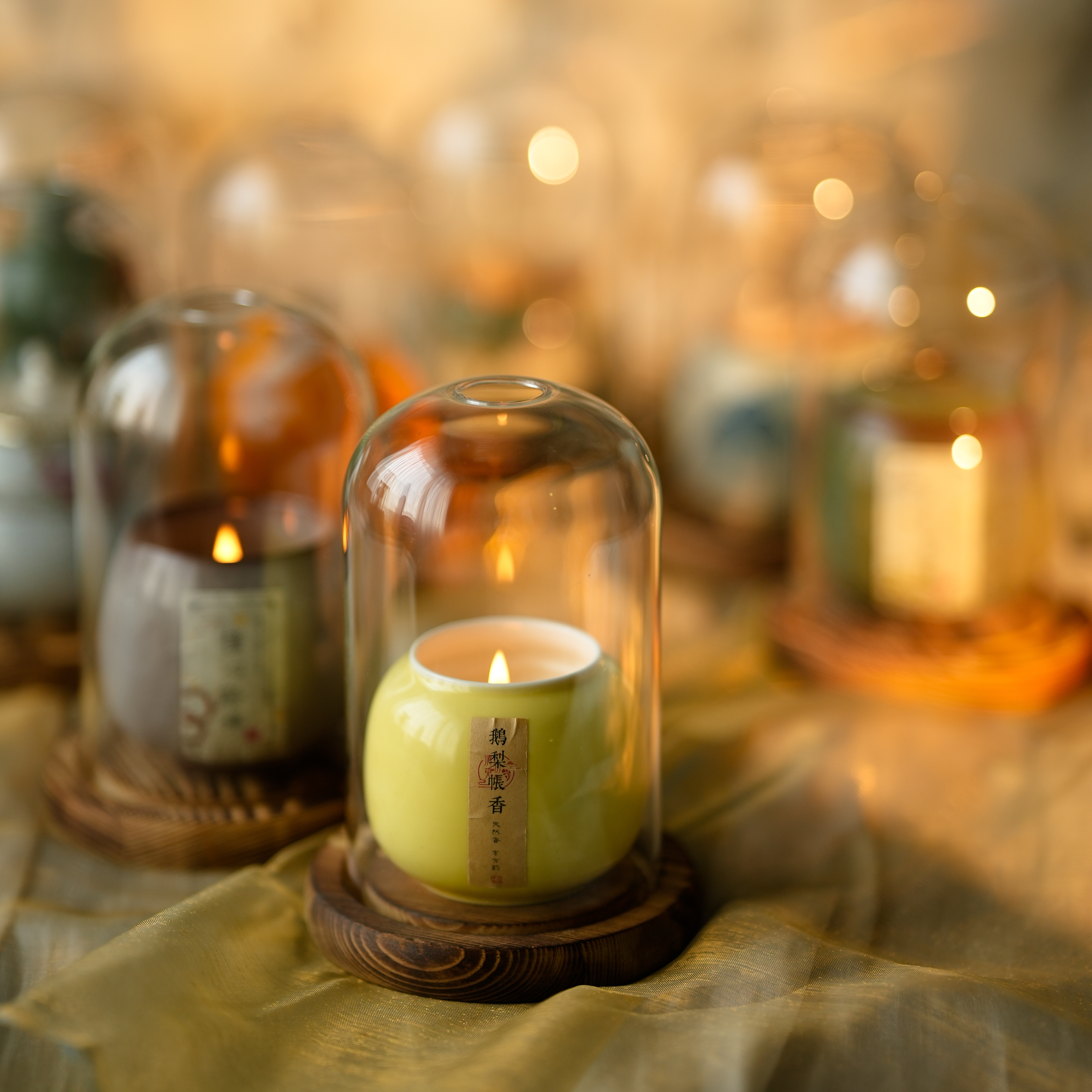 [香薰蜡烛＋防风罩礼盒]香薰蜡烛套装礼品大豆蜡烛送玻璃防风罩