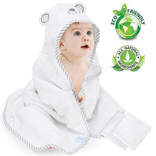 Hooded Towel for Baby Bamboo Fiber Bath Towels Handkerchief