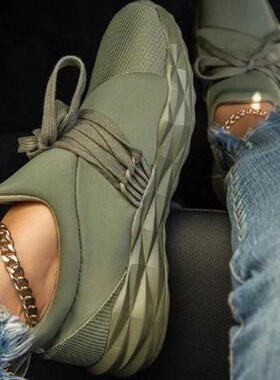 plus size women sport flat shoes for ladies thick Mesh女鞋43