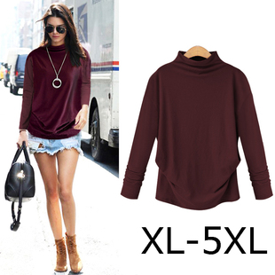 fat women plus size winter t-shirt long sleeve blouse top 4X