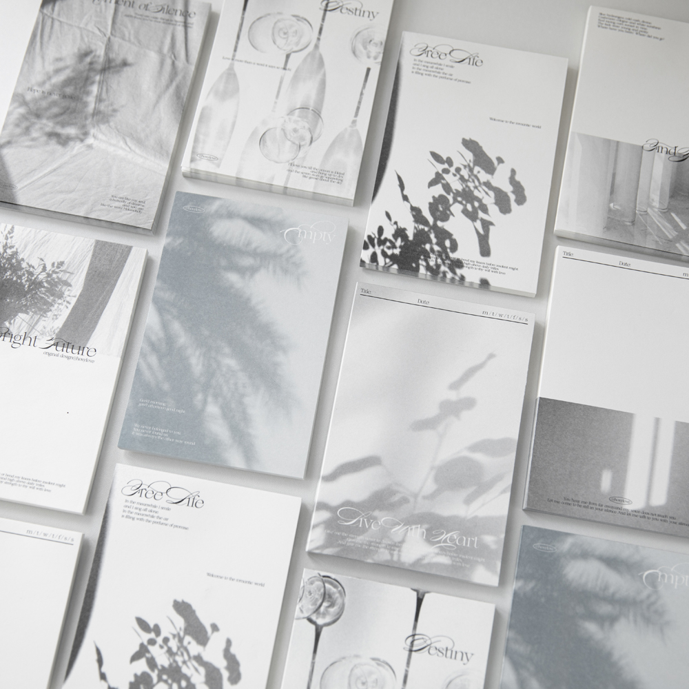 艺术感光与影无粘性可撕便签纸本