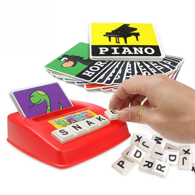 Alphabet Letters Figure Spelling Games Cards English Word Pu