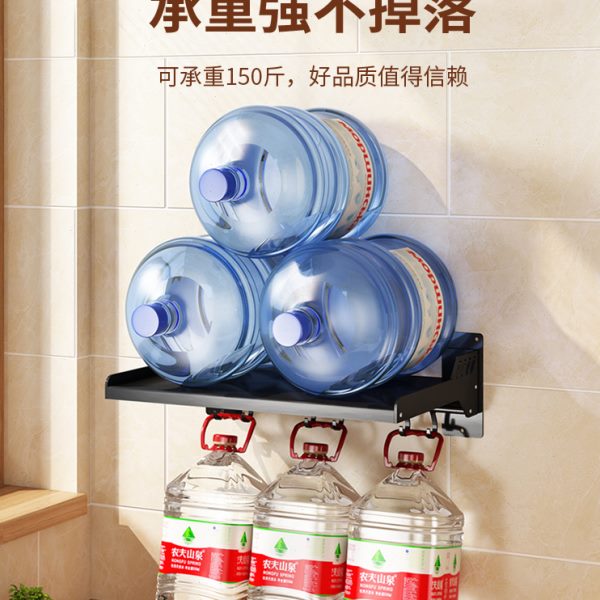 微波炉置物架壁挂多功能家用厨房可伸缩挂壁式双层烤箱电饭锅架子