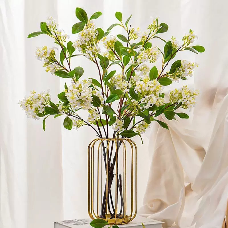 仿真花假花小清新千里香丁香花花瓶插花家居餐桌花家居装饰品摆件