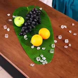 仿真荷叶假荷叶菜品摆盘芭蕉叶烧烤食材垫底绿叶水果盘铺垫大叶子