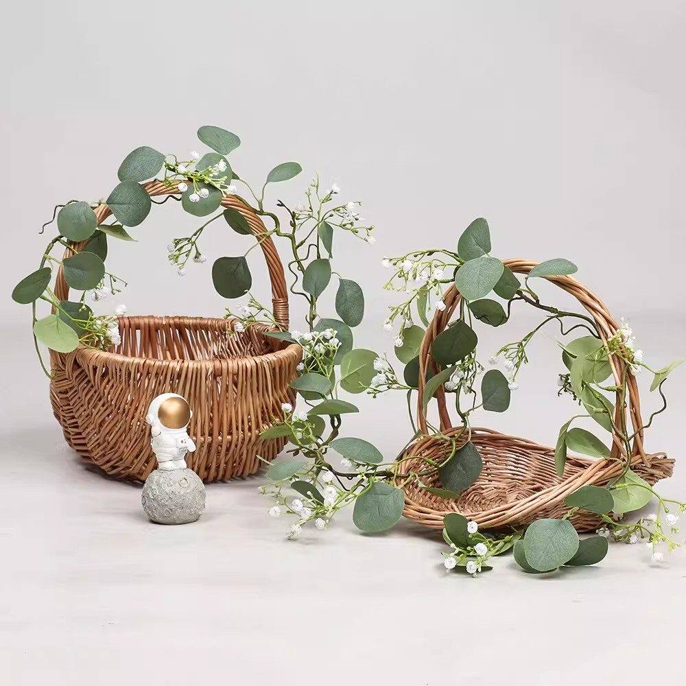 墙面挂饰仿真绿植尤加利藤条家居装饰空调管子遮丑藤蔓绿色植物