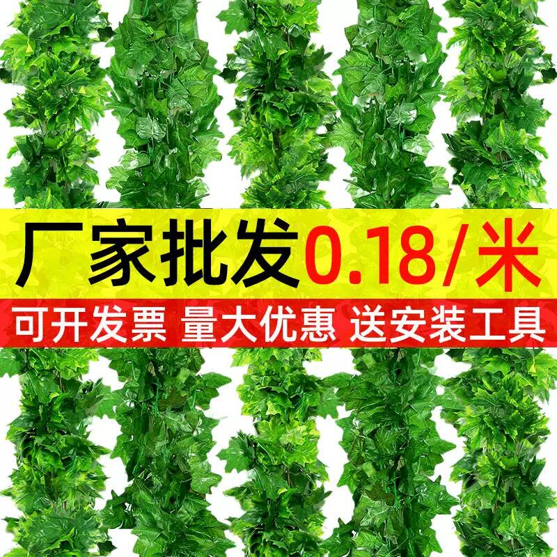 仿真藤条爬山虎藤蔓装饰假树叶绿
