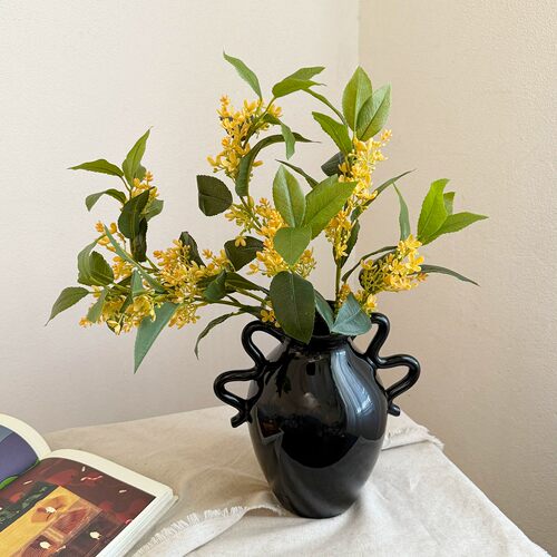 仿真桂花枝假塑料插花客厅装饰摆件中式汉服外景拍摄绿植树叶道具