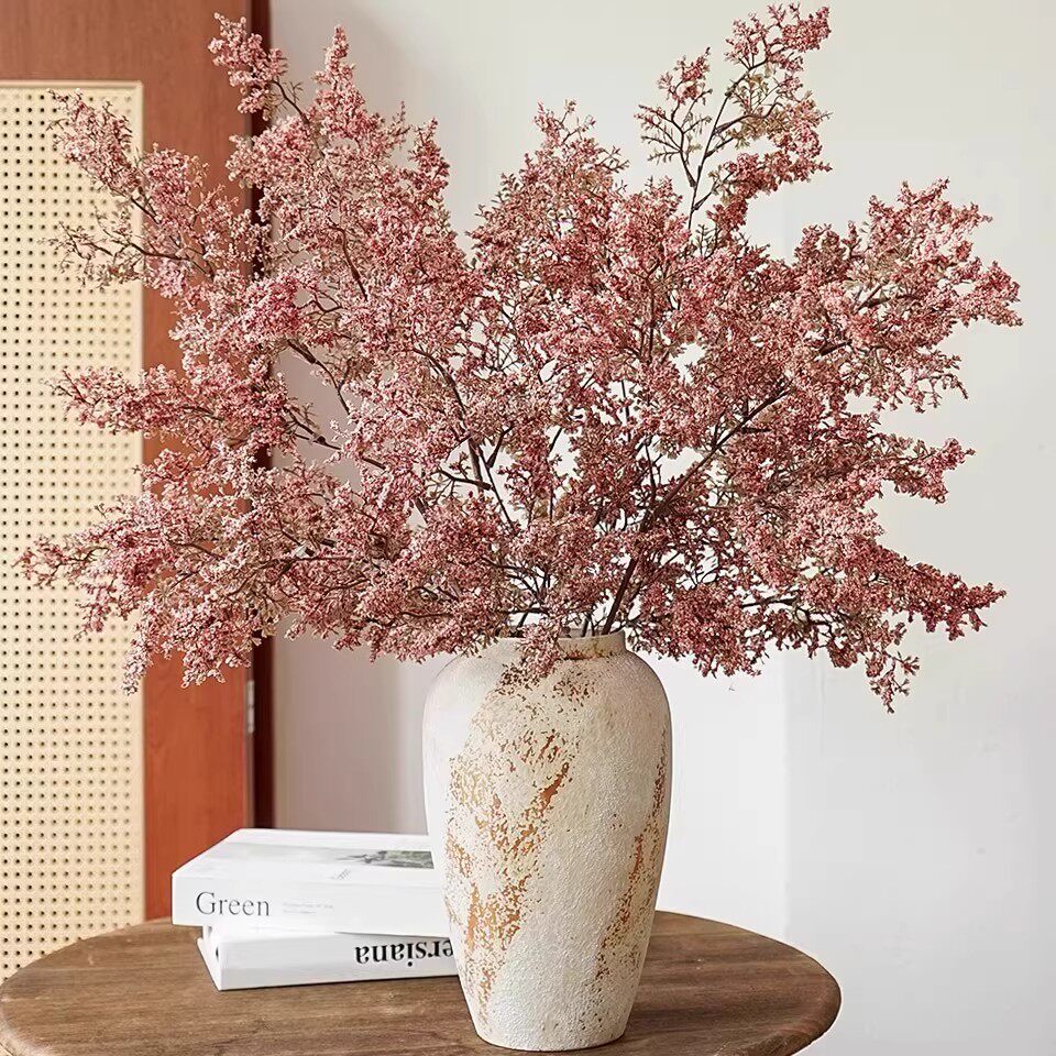 雾凇仿真绿植假花花束摆件侘寂风陶瓷花瓶客厅插花干花花艺装饰花 鲜花速递/花卉仿真/绿植园艺 仿真花 原图主图