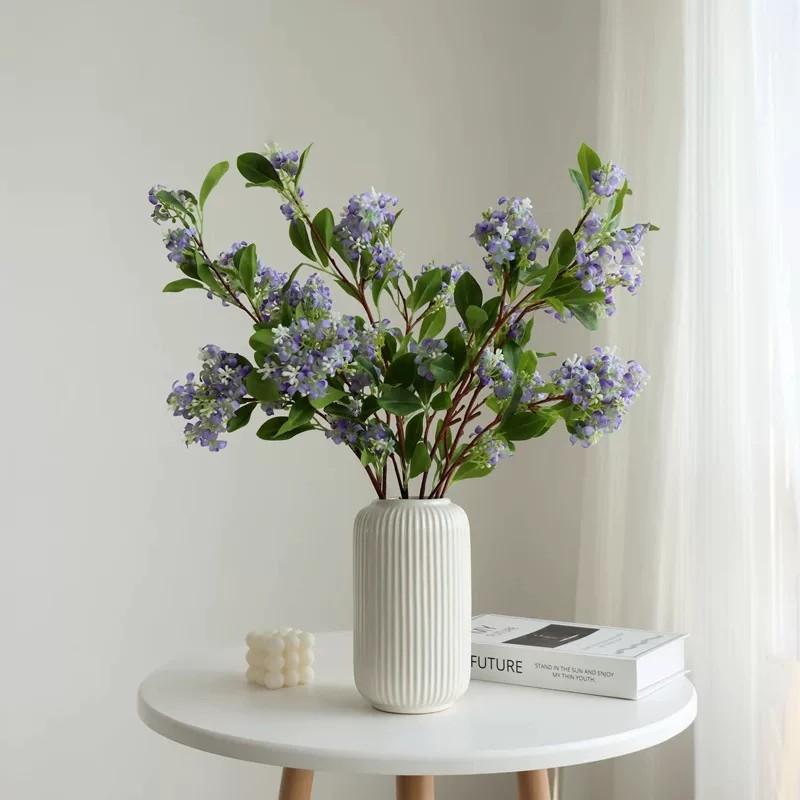 仿真花千里香桂花丁香花假花花束摆设客厅餐桌绢花插花装饰简约风