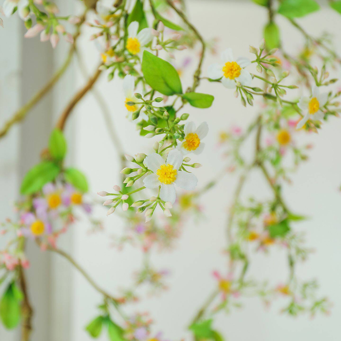 海棠花藤仿真花家居客厅餐桌装饰假花摆设仿生塑料花干花插花摆件