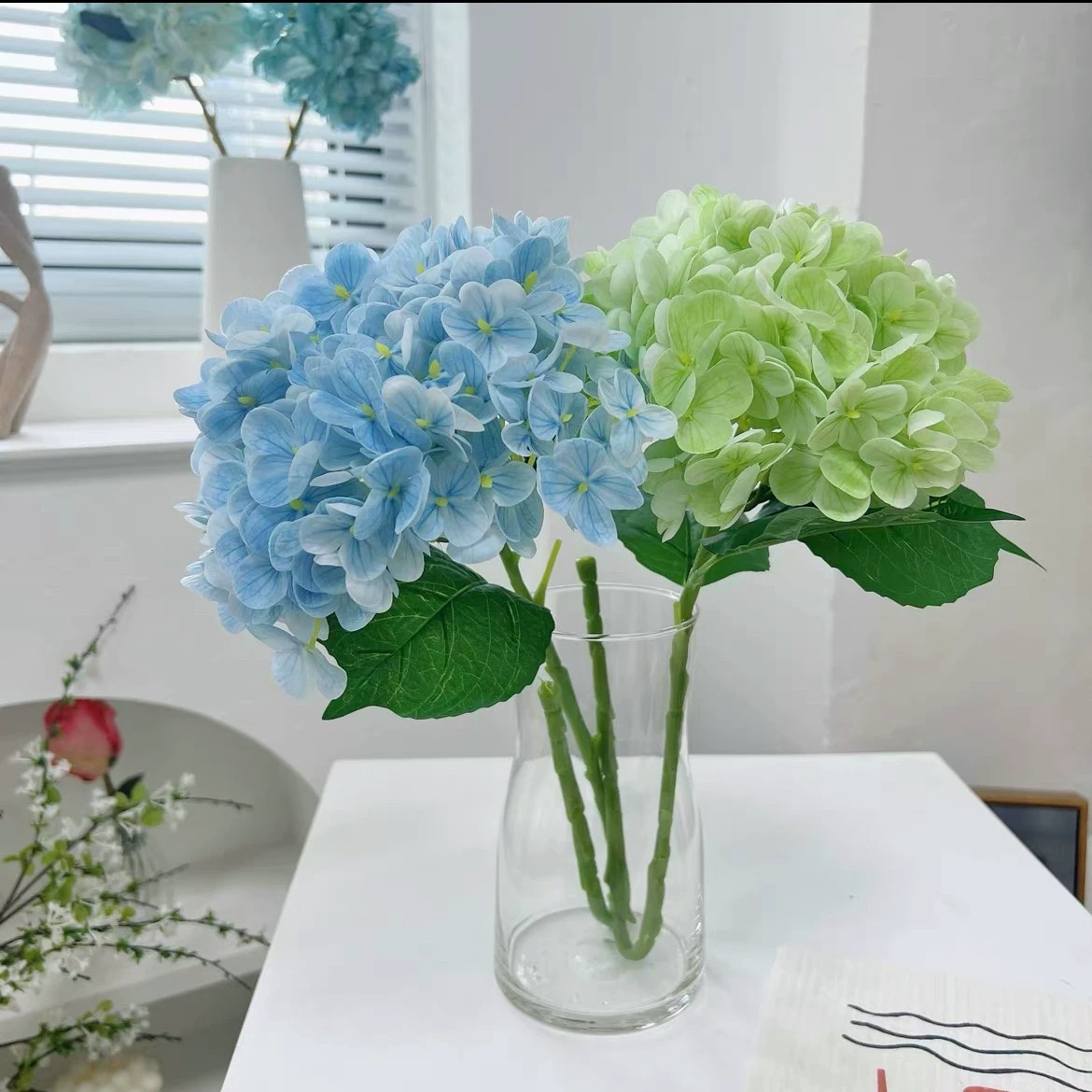 保湿手感精致绣球仿真花假花家居室内摆设婚庆手捧花花材