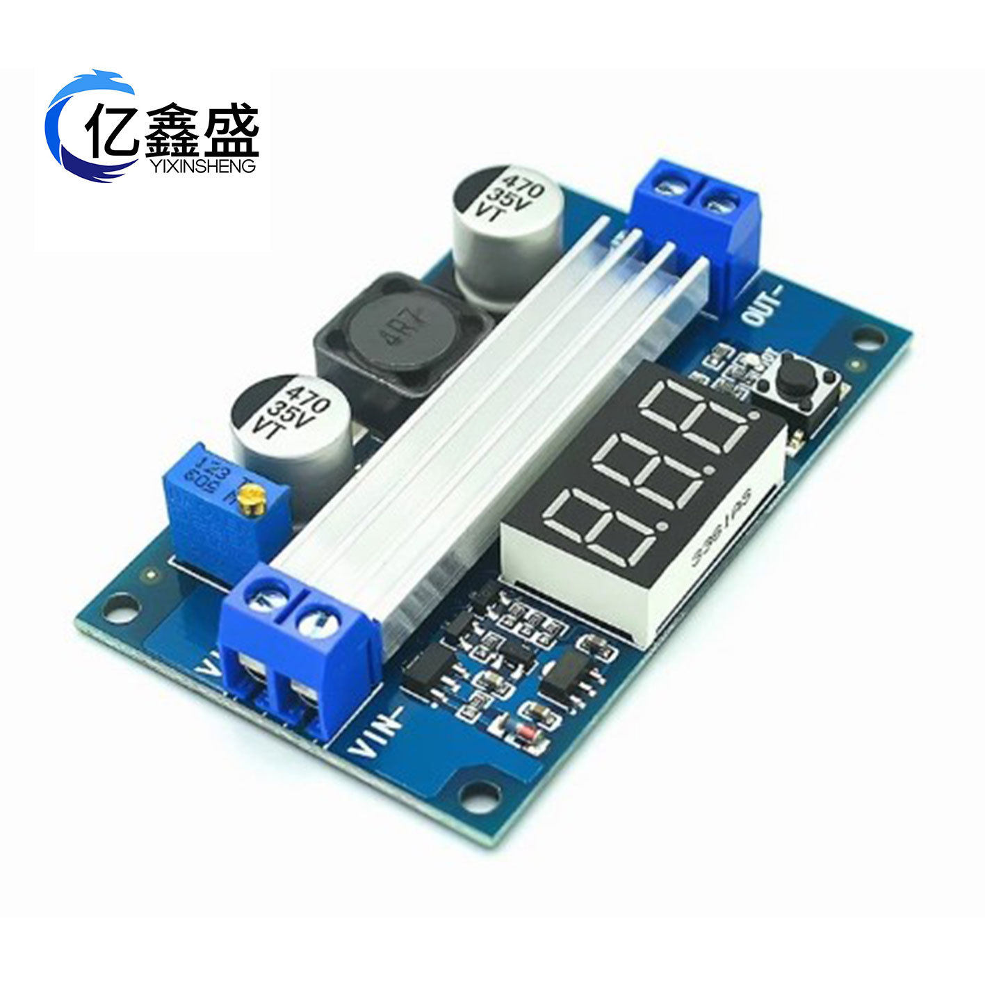 DC-DC 大功率可调升压模块 3.0~35V升3.5~35V 100W 带数显电压表