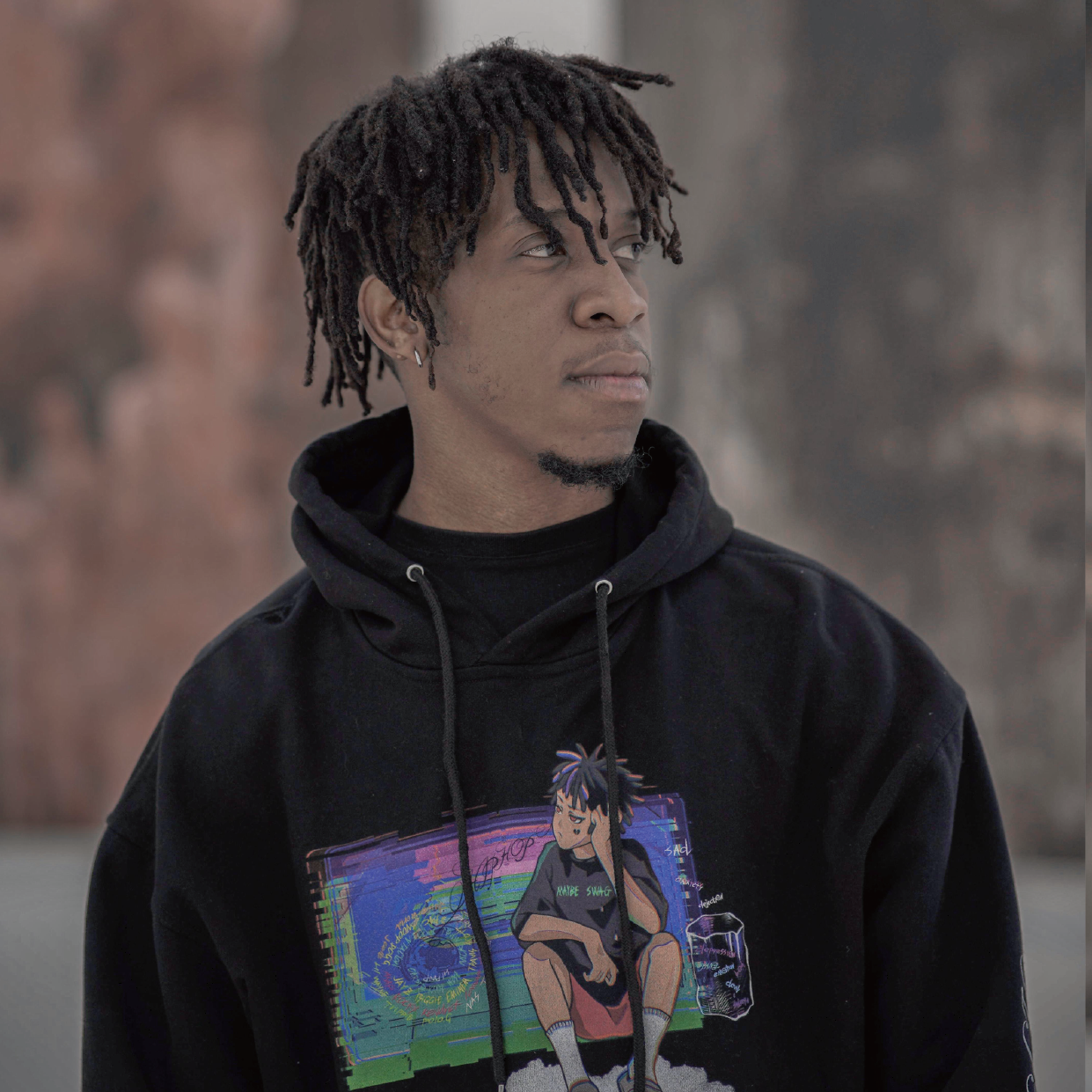 maybeswag原创嘻哈国潮说唱hiphop潮牌西蒙宽松连帽卫衣印花春秋